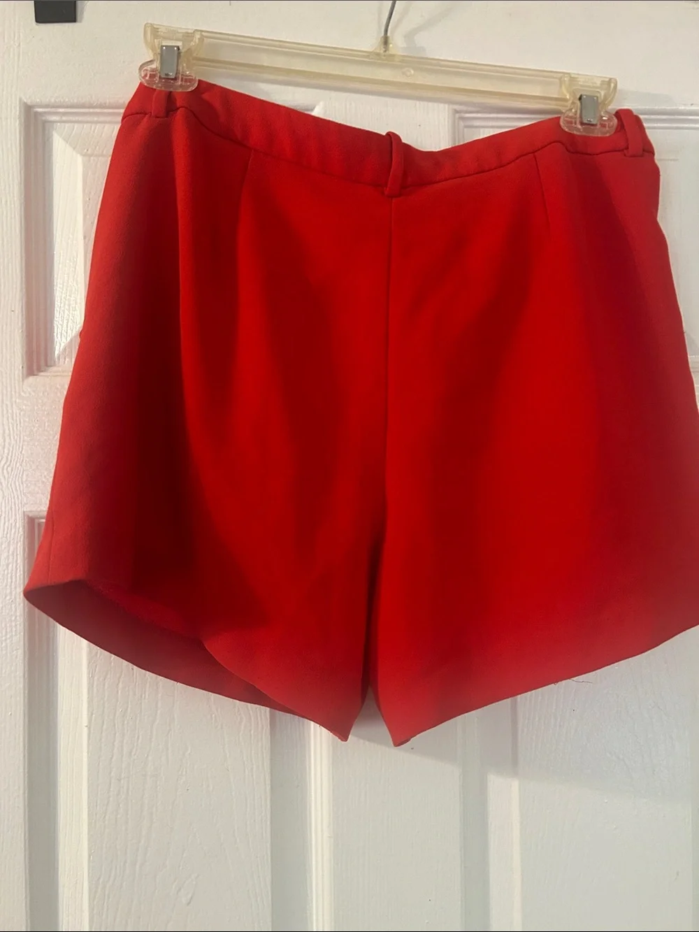 J Crew Red Dress Shorts, Tailored Red Pleat-Front Women'sy Shorts